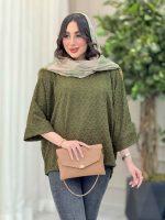 شومیز جلو بسته طرح لوزی کد 6244 - تصویر 15