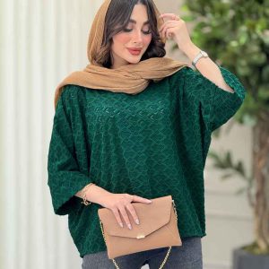 شومیز جلو بسته طرح لوزی کد 6244