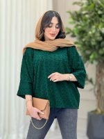 شومیز جلو بسته طرح لوزی کد 6244 - تصویر 18