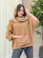 شومیز جلو بسته طرح لوزی کد 6244 - تصویر 17