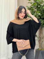 شومیز جلو بسته طرح لوزی کد 6244 - تصویر 5