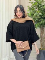 شومیز جلو بسته طرح لوزی کد 6244 - تصویر 10