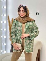 مانتو طرح دار ترلان کد 6241 - تصویر 9