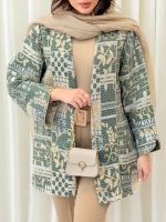 مانتو ژاکارد طرح دار کیارا کد 6297 - تصویر 9
