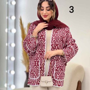 مانتو طرح دار ترلان کد 6241