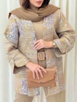 مانتو ژاکارد طرح دار کیارا کد 6297 - تصویر 12