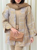 مانتو ژاکارد طرح دار کیارا کد 6297 - تصویر 15