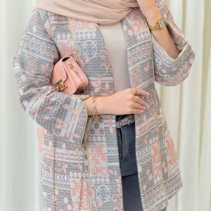 مانتو ژاکارد طرح دار کیارا کد 6297