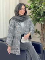 مانتو ژاکارد طرح دار کیارا کد 6297 - تصویر 17