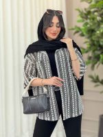 شومیز قلاب بافی تک جیب کد 6282