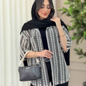شومیز قلاب بافی تک جیب کد 6282