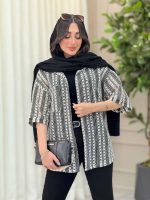 شومیز قلاب بافی تک جیب کد 6282 - تصویر 3