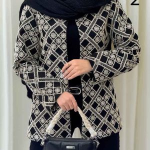 مانتو طرح دار آوینا کد 6279