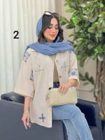 شومیز نچرال طرح دار کد 6283 - تصویر 23