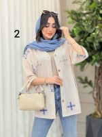شومیز نچرال طرح دار کد 6283 - تصویر 10