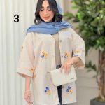 شومیز نچرال طرح دار کد 6283