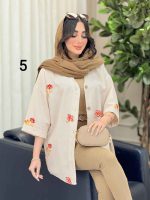 شومیز نچرال طرح دار کد 6283 - تصویر 24