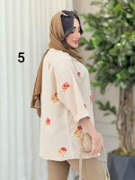 شومیز نچرال طرح دار کد 6283 - تصویر 7