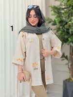 شومیز نچرال طرح دار کد 6283 - تصویر 15