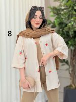 شومیز نچرال طرح دار کد 6283 - تصویر 12