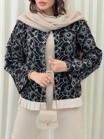 مانتو پیله دار شقایق کد 6325 - تصویر 4