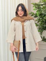 شومیز تک جیب پیله آستین پاگن کد 6322 - تصویر 9