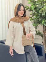 شومیز تک جیب پیله آستین پاگن کد 6322 - تصویر 15