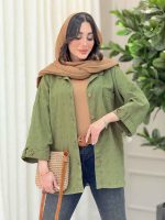 شومیز تک جیب پیله آستین پاگن کد 6322 - تصویر 2
