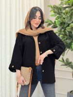 شومیز تک جیب پیله آستین پاگن کد 6322 - تصویر 4