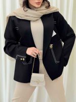 مانتو مازراتی دو جیب دوخت دار کد 6250 - تصویر 7