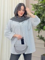 مانتو راه راه آستین پاگن آنیدا کد 6226 - تصویر 3