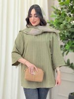 مانتو پشت پیله جلو بسته کد 6286 - تصویر 4