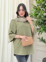 مانتو پشت پیله جلو بسته کد 6286 - تصویر 11