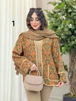 مانتو طرح دار توسکا کد 6332 - تصویر 2