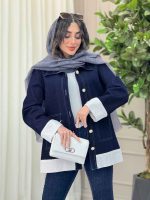 مانتو جین دو جیب پاکتی دوخت دار کد 6262