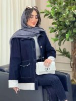مانتو جین دو جیب پاکتی دوخت دار کد 6262 - تصویر 4