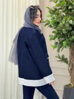 مانتو جین دو جیب پاکتی دوخت دار کد 6262 - تصویر 6