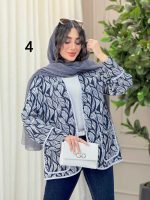 مانتو طرح دار توسکا کد 6332 - تصویر 4