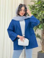 مانتو برش هلالی دو جیب آرزو کد 6323 - تصویر 16
