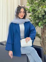 مانتو برش هلالی دو جیب آرزو کد 6323 - تصویر 10