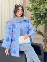 مانتو طرح دار نگار کد 6315 - تصویر 4