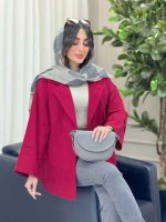 مانتو برش هلالی دو جیب آرزو کد 6323 - تصویر 12