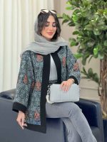 مانتو طرح دار نگار کد 6315 - تصویر 14