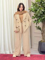 ست مانتو و شلوار شش دکمه جیب نما کد 6258 - تصویر 17