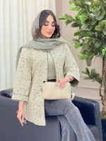 مانتو دانتل آستین پاکتی کد 6287 - تصویر 8