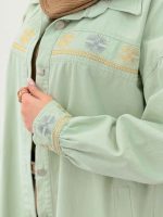 مانتو گلدوزی برش دار دو جیب کد 6329 - تصویر 16