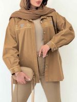 مانتو گلدوزی برش دار دو جیب کد 6329 - تصویر 4