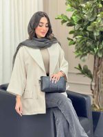 مانتو چهار دکمه آستین پاکتی کد 6259 - تصویر 3