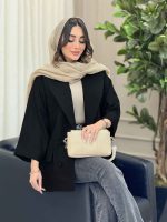 مانتو چهار دکمه آستین پاکتی کد 6259 - تصویر 14
