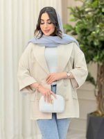 مانتو چهار دکمه آستین پاکتی کد 6259 - تصویر 18